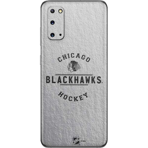 NHL Chicago Blackhawks Black Text Galaxy S20 Skin