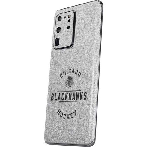 NHL Chicago Blackhawks Black Text Galaxy S20 Ultra 5G Skin
