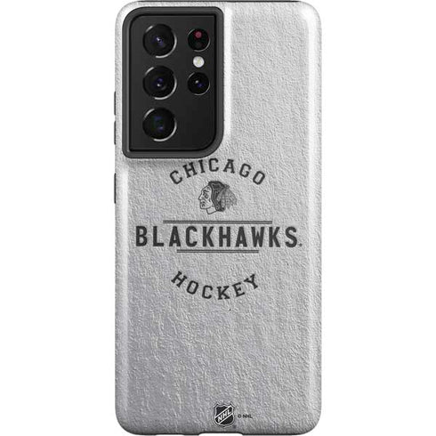 NHL Chicago Blackhawks Black Text Galaxy S21 Ultra 5G Pro Case