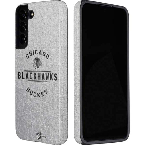 NHL Chicago Blackhawks Black Text Galaxy S22 Pro Case
