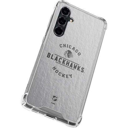 NHL Chicago Blackhawks Black Text Galaxy S23 FE Clear Case