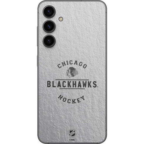 NHL Chicago Blackhawks Black Text Galaxy S23 FE Skin
