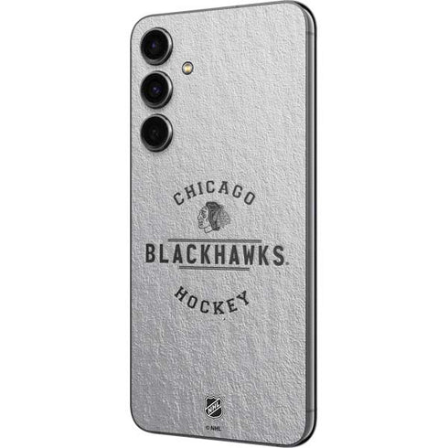 NHL Chicago Blackhawks Black Text Galaxy S23 FE Skin
