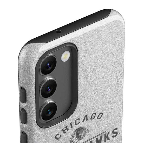 NHL Chicago Blackhawks Black Text Galaxy S23 Plus Pro Case