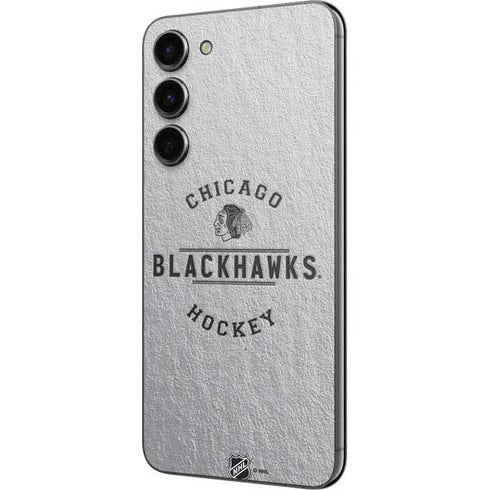 NHL Chicago Blackhawks Black Text Galaxy S23 Plus Skin
