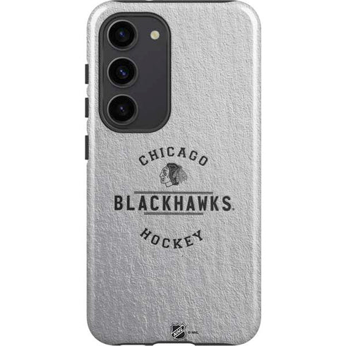 NHL Chicago Blackhawks Black Text Galaxy S23 Pro Case