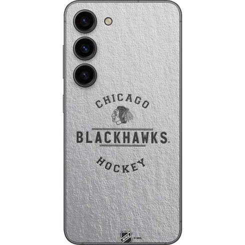 NHL Chicago Blackhawks Black Text Galaxy S23 Skin