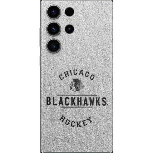 NHL Chicago Blackhawks Black Text Galaxy S23 Ultra Skin