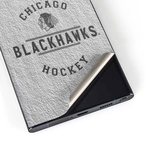 NHL Chicago Blackhawks Black Text Galaxy S23 Ultra Skin