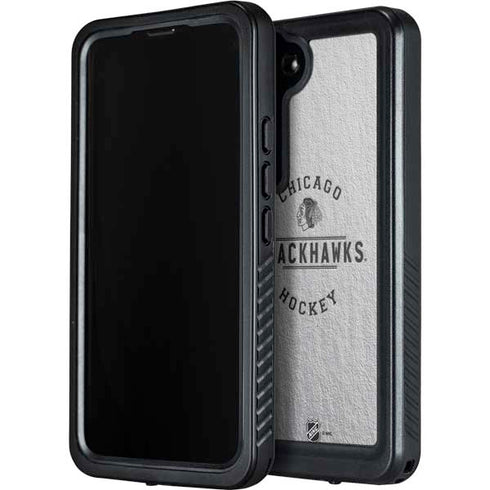 NHL Chicago Blackhawks Black Text Galaxy S23 Waterproof Case