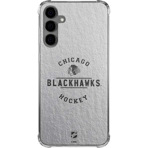 NHL Chicago Blackhawks Black Text Galaxy S24 Plus Clear Case