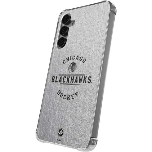 NHL Chicago Blackhawks Black Text Galaxy S24 Plus Clear Case