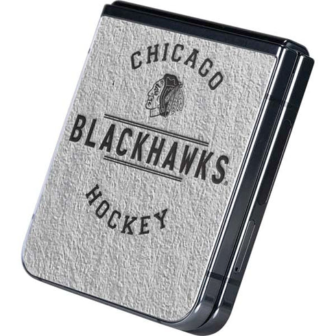 NHL Chicago Blackhawks Black Text Galaxy Z Flip5 5G Skin