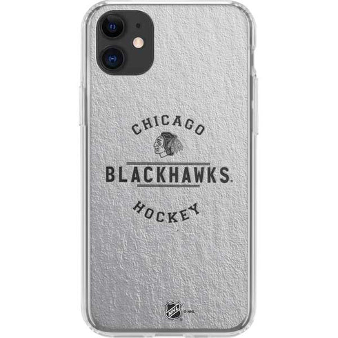NHL Chicago Blackhawks Black Text iPhone 11 Clear Case