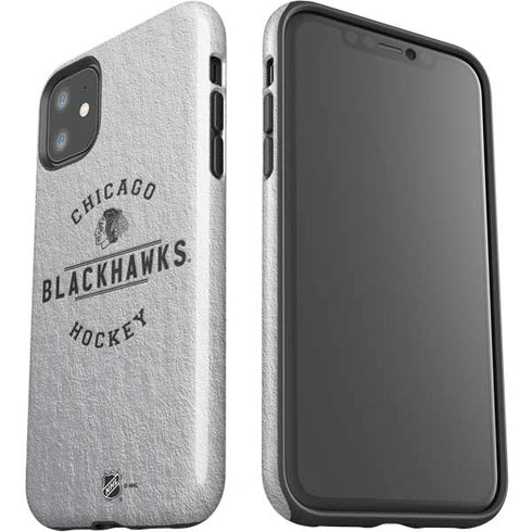 NHL Chicago Blackhawks Black Text iPhone 11 Impact Case