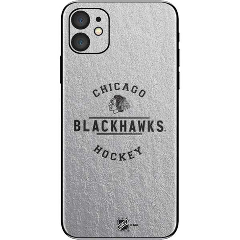 NHL Chicago Blackhawks Black Text iPhone 11 Skin