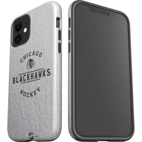 NHL Chicago Blackhawks Black Text iPhone 12 Impact Case