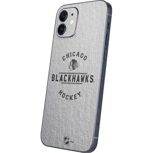 NHL Chicago Blackhawks Black Text iPhone 12 Mini Skin