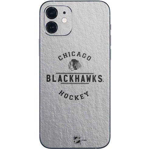 NHL Chicago Blackhawks Black Text iPhone 12 Skin