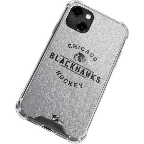 NHL Chicago Blackhawks Black Text iPhone 13 Clear Case