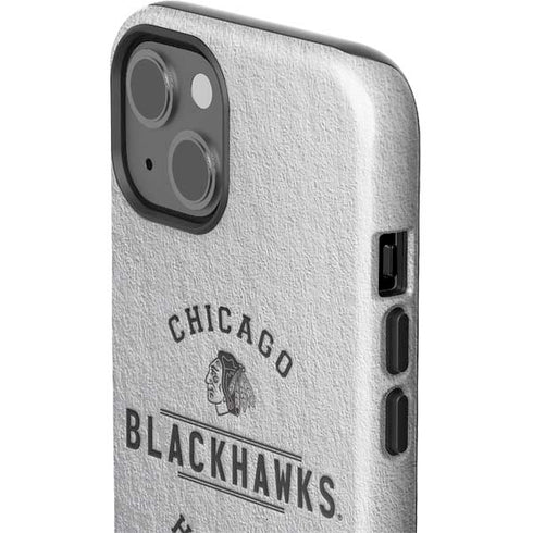 NHL Chicago Blackhawks Black Text iPhone 15 Plus Impact Case