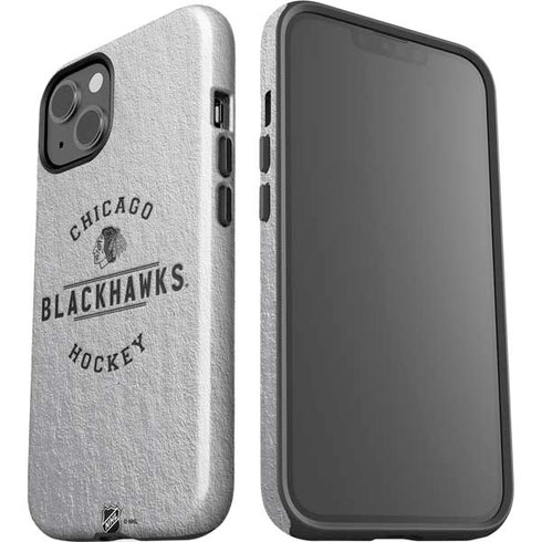 NHL Chicago Blackhawks Black Text iPhone 15 Plus Impact Case