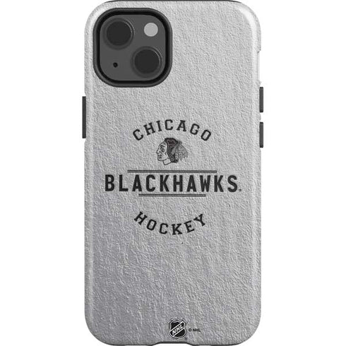 NHL Chicago Blackhawks Black Text iPhone 15 Impact Case