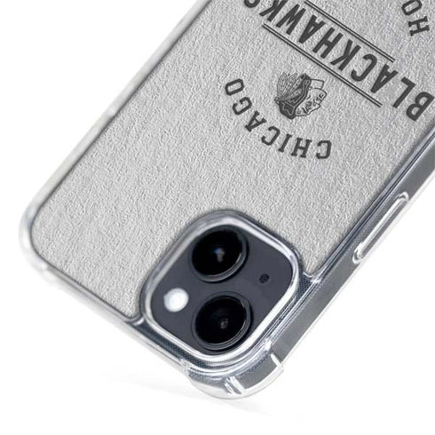 NHL Chicago Blackhawks Black Text iPhone 15 Plus MagSafe Case