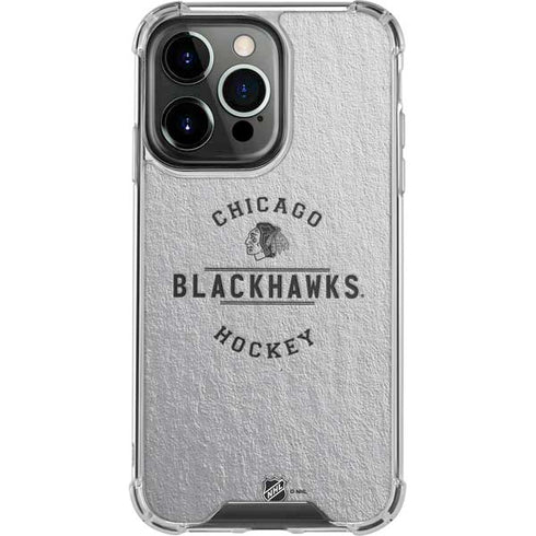 NHL Chicago Blackhawks Black Text iPhone 15 Pro Clear Case