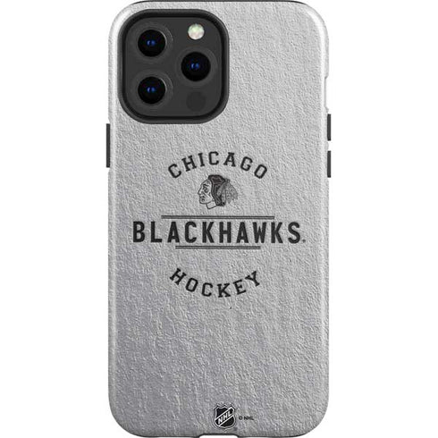 NHL Chicago Blackhawks Black Text iPhone 15 Pro Max Impact Case