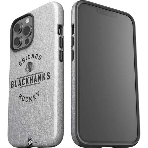 NHL Chicago Blackhawks Black Text iPhone 15 Pro Max Impact Case