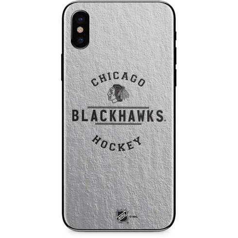 NHL Chicago Blackhawks Black Text iPhone X Skin