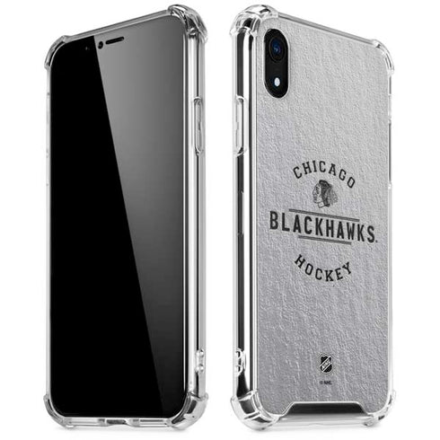 NHL Chicago Blackhawks Black Text iPhone XR Clear Case