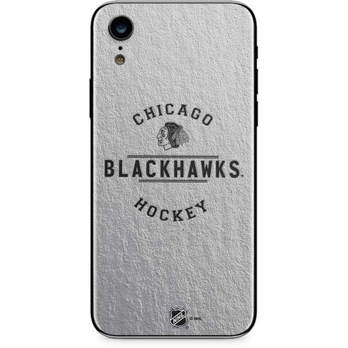 NHL Chicago Blackhawks Black Text iPhone XR Skin