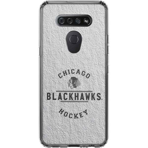 NHL Chicago Blackhawks Black Text LG K51/Q51 Clear Case