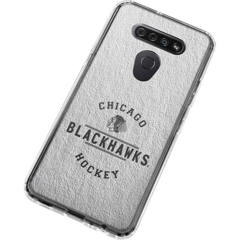 NHL Chicago Blackhawks Black Text LG K51/Q51 Clear Case