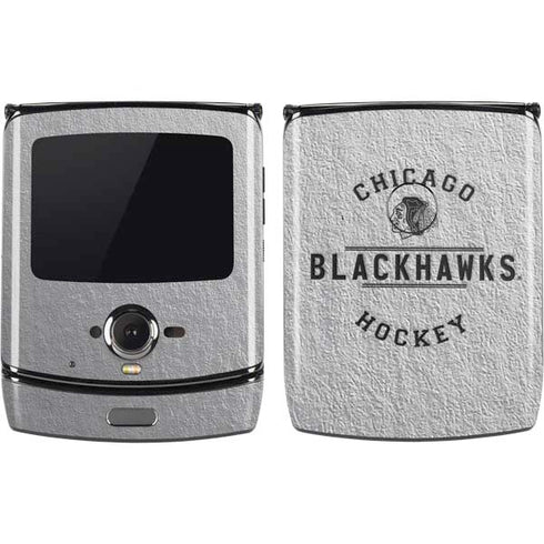 NHL Chicago Blackhawks Black Text Motorola RAZR Skin