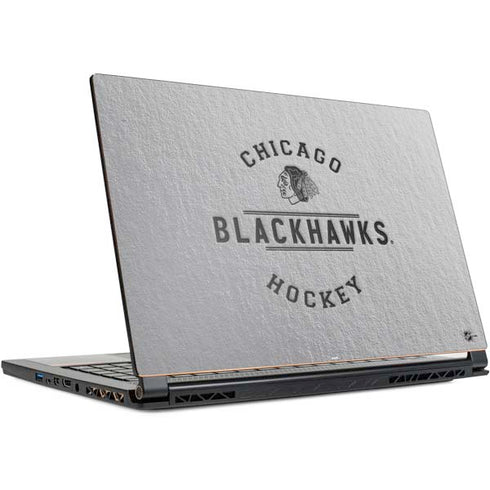 NHL Chicago Blackhawks Black Text MSI GS65 Stealth Laptop Skin
