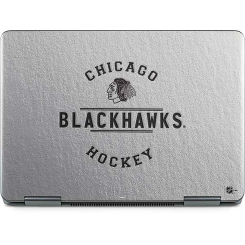 NHL Chicago Blackhawks Black Text Notebook 9 Pro 13in (2017) Skin