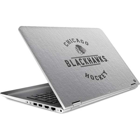 NHL Chicago Blackhawks Black Text HP Pavilion Skin
