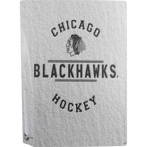 NHL Chicago Blackhawks Black Text PS5 Console Skin
