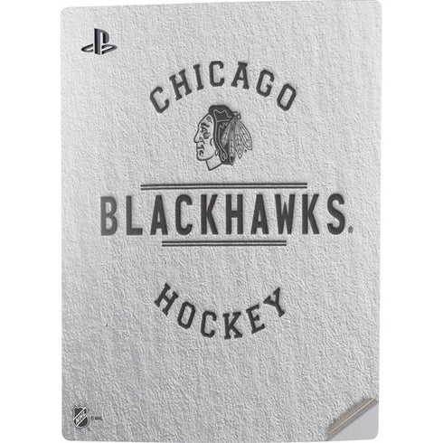 NHL Chicago Blackhawks Black Text PS5 Digital Edition Console Skin