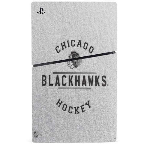 NHL Chicago Blackhawks Black Text PS5 Slim Digital Edition Bundle Skin
