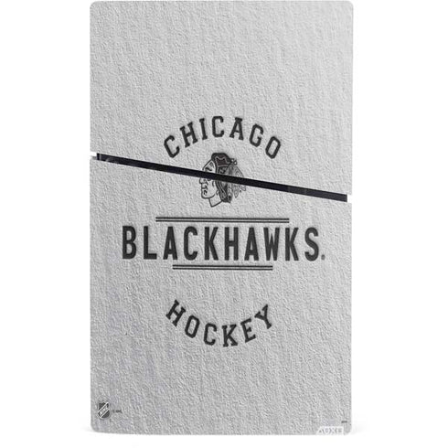 NHL Chicago Blackhawks Black Text PS5 Slim Digital Edition Bundle Skin