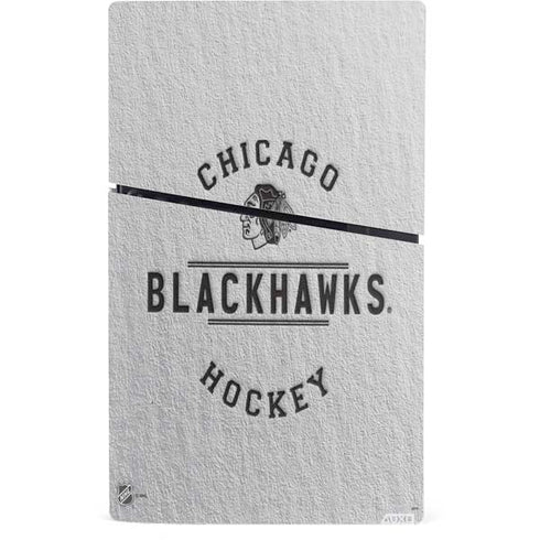 NHL Chicago Blackhawks Black Text PS5 Slim Digital Edition Console Skin