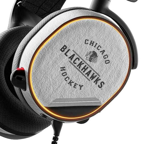 NHL Chicago Blackhawks Black Text SteelSeries Arctis 5 Skin