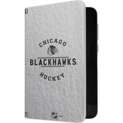 NHL Chicago Blackhawks Black Text Surface Duo Skin