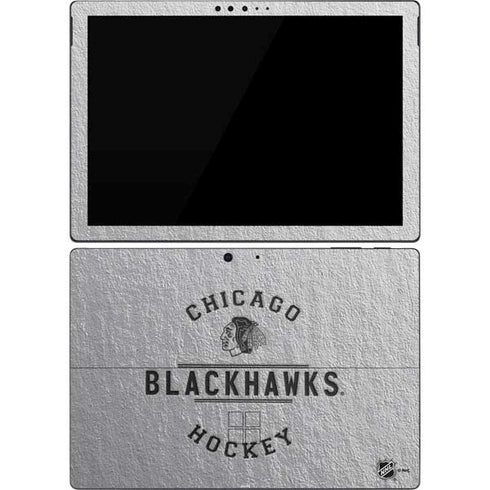 NHL Chicago Blackhawks Black Text Surface Pro 7 Skin