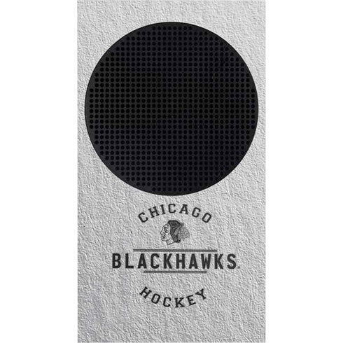 NHL Chicago Blackhawks Black Text Xbox Series S Console Skin