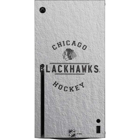 NHL Chicago Blackhawks Black Text Xbox Series X Console Skin